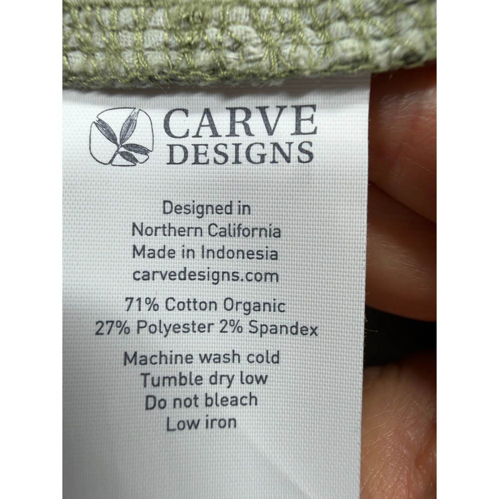 Carve Designs Oahu Shorts Women 6 Olive Corduroy Raw Hem Organic Cotton - Picture 6 of 6